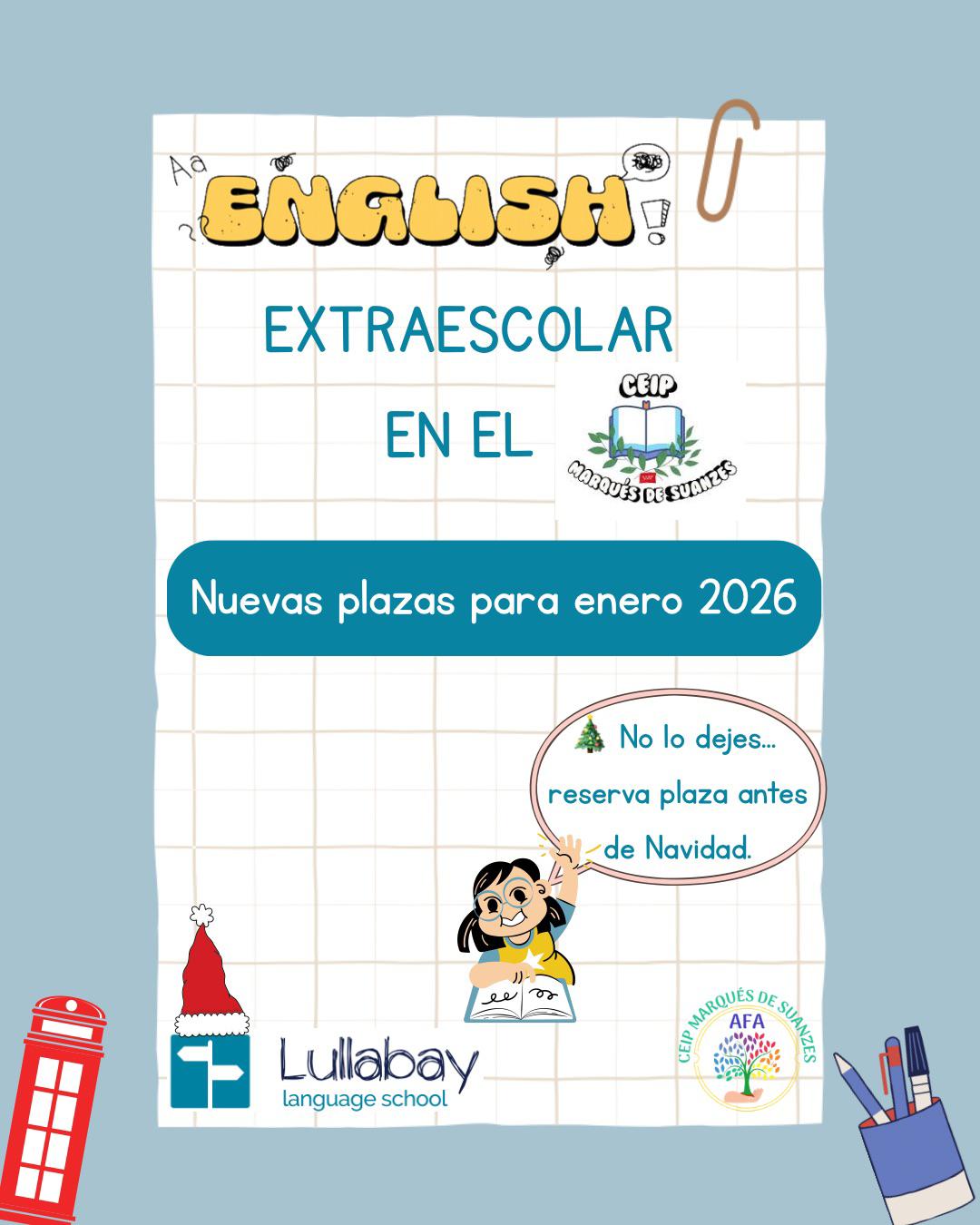 ¡Inglés Extraescolar en el Suanzes con Lullabay!