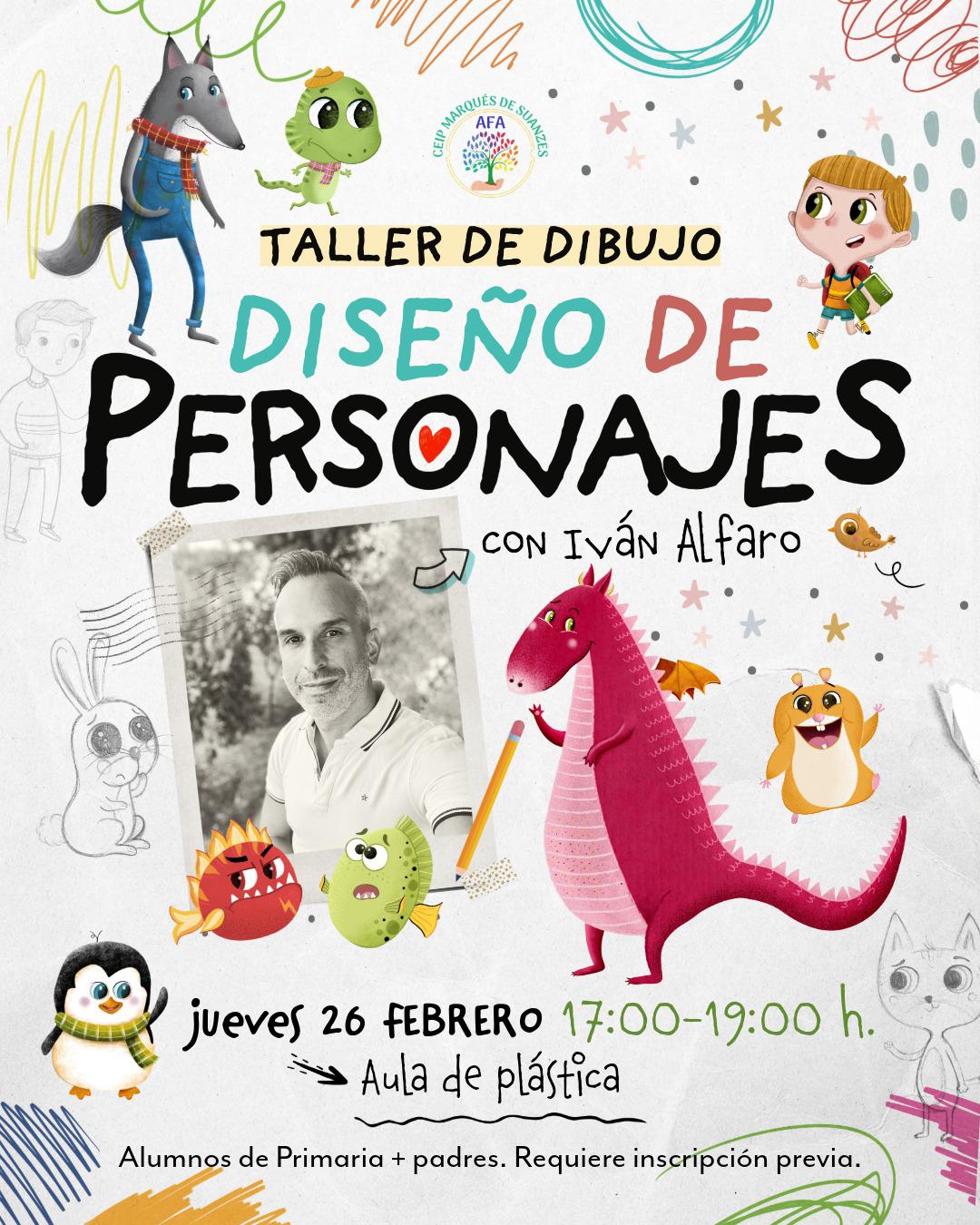 Taller de dibujo · Diseño de personajes con Iván Alfaro