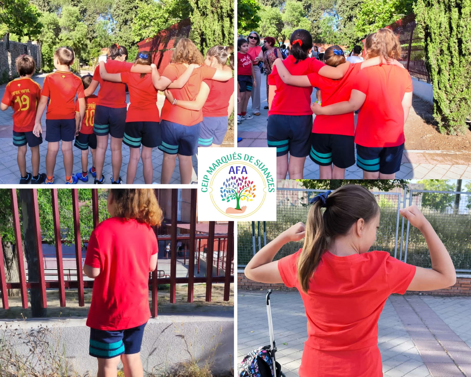 El cole se ha vestido de rojo