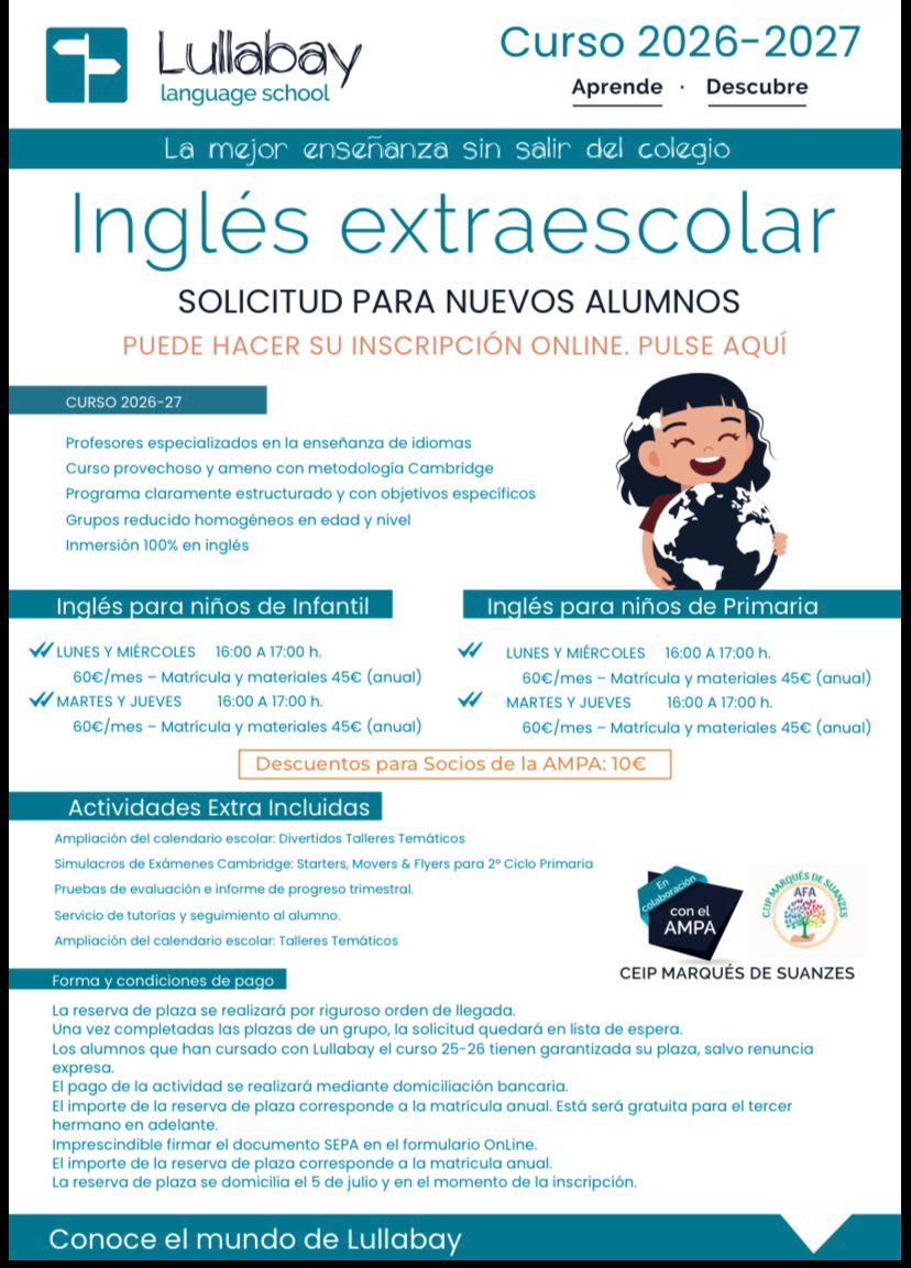 ¡EXTRAESCOLARES 2026/2027!