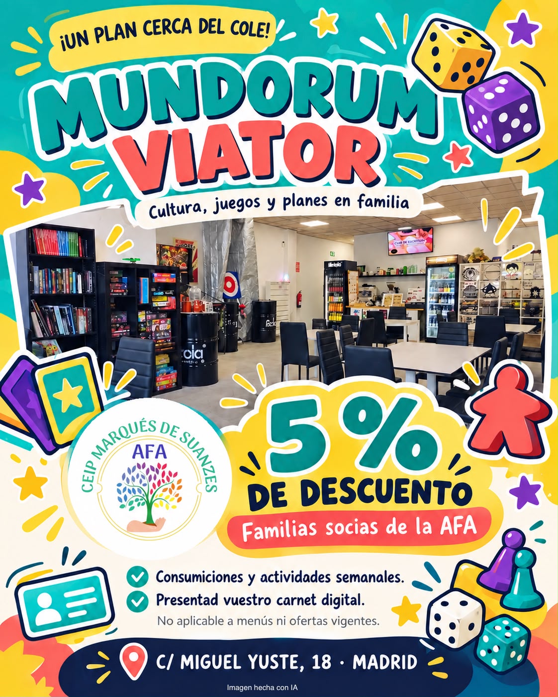 Mundorum Viator: 5 % de descuento para familias socias